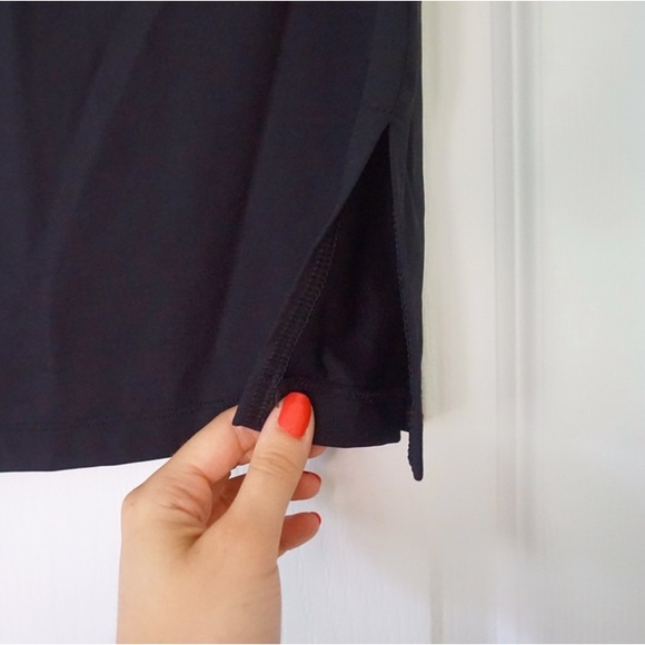 BLACK PENCIL SKIRT WITH SIDE SLIT - Picture 4 of 5